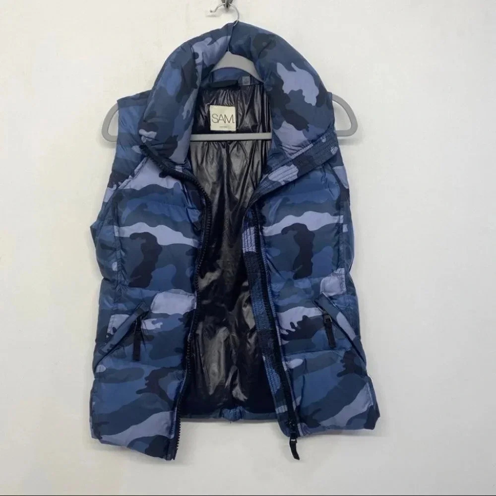 Sam. New York Freedom Camo Vest Navy Blue‎ S